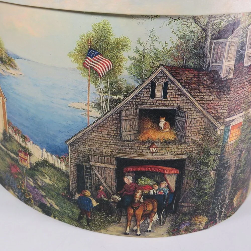 Nantucket Costal Large Oval Box Storage by Bob's Boxes Linda Nelson Stocks